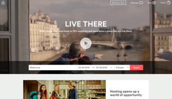 Creative design trends online retail 2016 Airbnb
